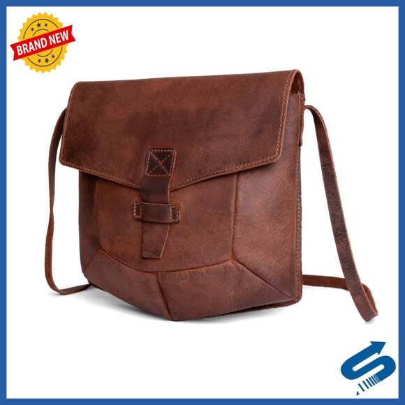 Vintage Leather Shoulder Bag Messenger Crossbody Full Grain Handmade